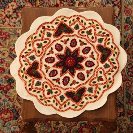 پته گرد ستاره ای سفید قطر 50