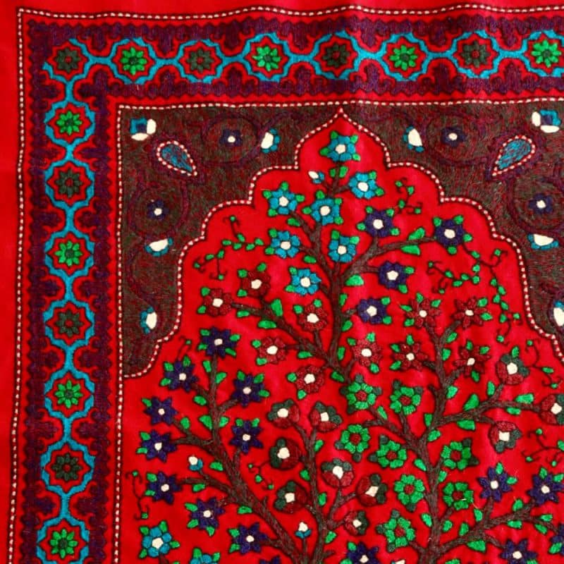 پته سجاده طرح درختی قرمز