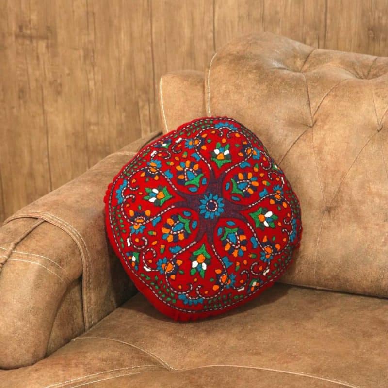 پته کوسن گرد قرمز